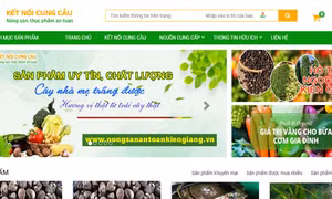 Ảnh chụp màn hình sàn thương mại điện tử nongsanantoankiengiang.vn