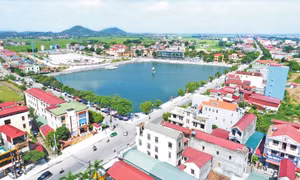 Một góc thị trấn Bích Động (Việt Yên) ở tỉnh Bắc Giang. Ảnh : baobacgiang.com.vn 