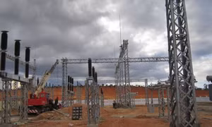 Xây dựng trạm biến áp 110kV. Ảnh:cpc.vn 