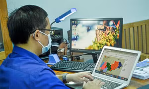 Truy cập bản đồ số "Chạm yêu thương". Ảnh:baobinhthuan.com.vn 