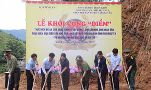 Hơn 1.000 căn nhà thuộc nguồn vốn của Bộ Công an được xây dựng ở tỉnh Thái Nguyên