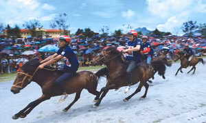 Giải đua ngựa truyền thống huyện Bắc Hà (Lào Cai) mở rộng năm 2020 nhằm kích cầu hoạt động du lịch, đồng thời thúc đẩy phát triển kinh tế - xã hội địa phương sau thời gian dài. Ảnh: An Văn Đạt
