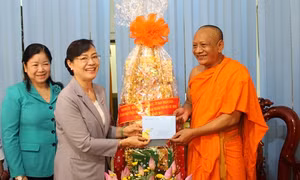 Lãnh đạo Thành phố Hồ Chí Minh thăm và chúc tết Đinh dậu năm 2017 tại chùa Chantarangsay