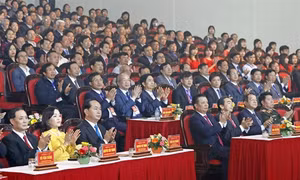 Chủ tịch nước Trần Đại Quang dự Lễ kỷ niệm 25 năm tái lập tỉnh Ninh Bình
