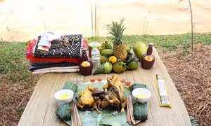 Lễ cúng cơm mới của dân tộc Thái