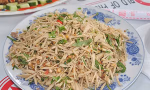 Bánh tráng sắn xúc mít trộn