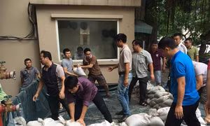 TTXVN diễn tập phòng, chống lụt bão năm 2017