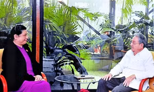 Chủ tịch Cuba Raúl Castro tiếp Phó Chủ tịch Quốc hội Tòng Thị Phóng