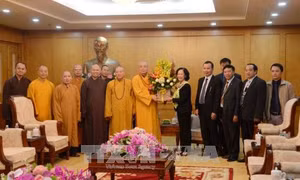 Trưởng ban Dân vận Trung ương Trương Thị Mai tiếp đoàn đại biểu Giáo hội Phật giáo Việt Nam