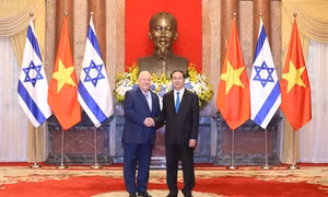 Chủ tịch nước Trần Đại Quang hội đàm với Tổng thống Nhà nước Israel