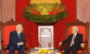 Tổng Bí thư Nguyễn Phú Trọng và Thủ tướng Nguyễn Xuân Phúc hội kiến Tổng thống I-xra-en