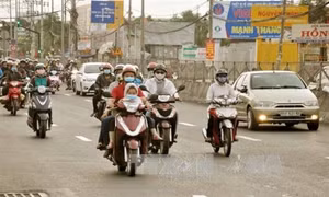 Giao thông tại Thanh phố Hồ Chí Minh đã đông đúc trở lại sau Tết