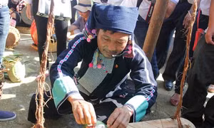 Lễ cúng cây đu của dân tộc Hà Nhì ở Lai Châu