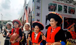 Đồng bào dân tộc Dao tỉnh Cao Bằng tham gia Ngày hội. Ảnh: Thu Hằng-TTXVN