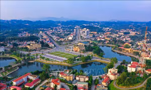 Thành phố Yên Bái khang trang, hiện đại. Ảnh: Tuấn Anh - TTXVN