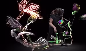 Bung lụa với chổi vẽ Tilt Brush của Google