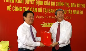 Trao quyết định về nhân sự Ban chỉ đạo Tây Nam Bộ