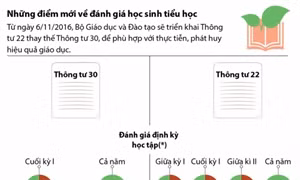 Những điểm mới về đánh giá học sinh tiểu học