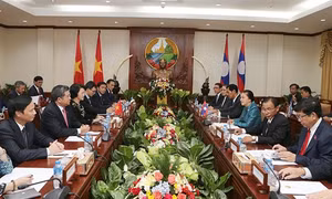 Chủ tịch Quốc hội Nguyễn Thị Kim Ngân hội đàm với Chủ tịch Quốc hội Lào Pany Yathotou