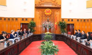 Thủ tướng Nguyễn Xuân Phúc tiếp Bộ trưởng Ngoại giao Đan Mạch và Quốc vụ khanh, Bộ Kinh tế-Giáo dục-Nghiên cứu Thụy Sĩ