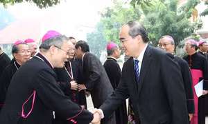 Chủ tịch Ủy ban Trung ương MTTQ Việt Nam Nguyễn Thiện Nhân dự khai mạc Đại hội lần thứ XIII Hội đồng Giám mục Việt Nam