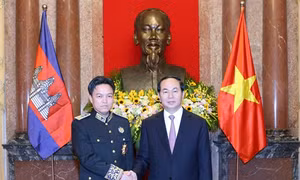 Chủ tịch nước Trần Đại Quang tiếp các Đại sứ đến trình Quốc thư