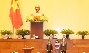 Phó Chủ tịch nước, Chánh án Tòa án nhân dân Tối cao và Viện trưởng Viện Kiểm sát nhân dân Tối cao ra mắt Quốc hội khoá XIV
