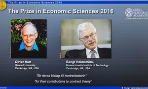 Giải Nobel Kinh tế 2016 vinh danh hai nhà kinh tế học Anh và Phần Lan