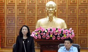Trưởng Ban Dân vận Trung ương Trương Thị Mai làm việc tại Lai Châu