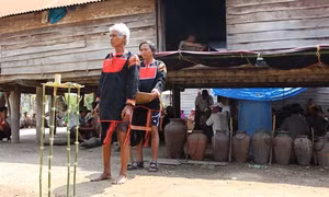 Tái hiện lễ cúng cầu mưa