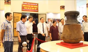 Bình Dương công bố quyết định công nhận Bảo vật Quốc gia “Mộ chum gỗ nắp trống đồng Phú Chánh”