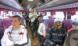 Bình Dương: "Chuyến xe nghĩa tình" đưa 1.000 công nhân về quê đón Tết
