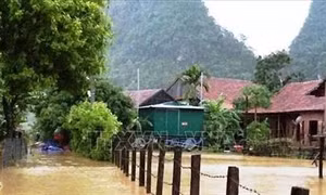 Người dân xã Tân Hóa an tâm trong những ngôi nhà phao tránh lũ