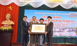 Chùa Keo Hành Thiện đón Bằng chứng nhận Di sản Văn hóa phi vật thể quốc gia