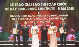 Lễ trao Giải báo chí toàn quốc về xây dựng Đảng lần thứ ba - năm 2018