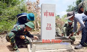 Bình Phước hoàn thành công tác phân giới cắm mốc phụ trên tuyến biên giới với Campuchia