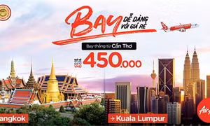 AirAsia mở đường bay Cần Thơ – Kuala Lumpur