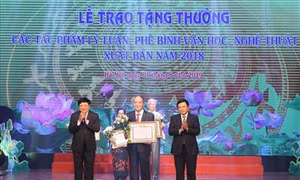 Ban Bí thư tặng thưởng các tác phẩm lý luận, phê bình văn học, nghệ thuật có giá trị lý luận và thực tiễn