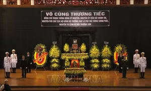 Cử hành trọng thể Lễ tang Trung tướng Đồng Sỹ Nguyên theo nghi thức cấp Nhà nước