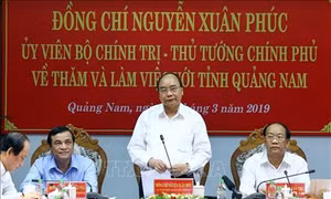 Thủ tướng Nguyễn Xuân Phúc: Quảng Nam phải tăng quy mô nền kinh tế gấp 2 lần sau 5 năm nữa