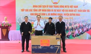 Chủ tịch Ủy ban Trung ương MTTQ Việt Nam dự Ngày hội Đại đoàn kết toàn dân tộc năm 2019 tại Sơn La