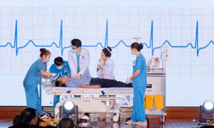 Một tiết mục dự thi tại chung kết cuộc thi Én vàng UMC. Ảnh: Đinh Hằng - TTXVN