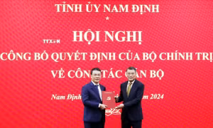 Phó Chánh Văn phòng Trung ương Đảng Đặng Khánh Toàn giữ chức Bí thư Tỉnh ủy Nam Định