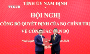 Phó Chánh Văn phòng Trung ương Đảng Đặng Khánh Toàn giữ chức Bí thư Tỉnh ủy Nam Định