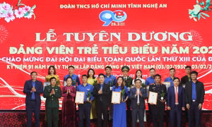 Nghệ An tuyên dương đảng viên trẻ tiêu biểu năm 2021