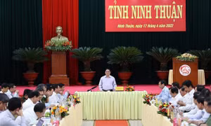 Thủ tướng Phạm Minh Chính: Ninh Thuận cần tạo ra nguồn lực mới, động lực mới, không gian mới để phát triển