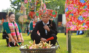 Tái hiện lễ hội Then Kin Pang của đồng bào Thái đen