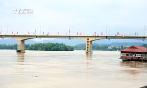 10 giờ ngày 14/9, đóng tiếp 1 cửa đáy hồ thủy điện Tuyên Quang