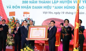 Huyện Việt Yên đón nhận danh hiệu Anh hùng Lao động thời kỳ đổi mới