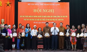 Gặp mặt nghệ nhân có nhiều đóng góp cho công tác bảo tồn, phát huy văn hóa dân tộc